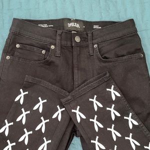 VRSA black skinny jeans
